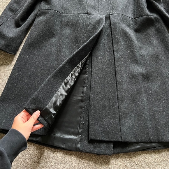 Vintage Emporio Armani Long Wool Trench Overcoat Made in Italy Womens 44 / L/XL - Picture 14 of 16